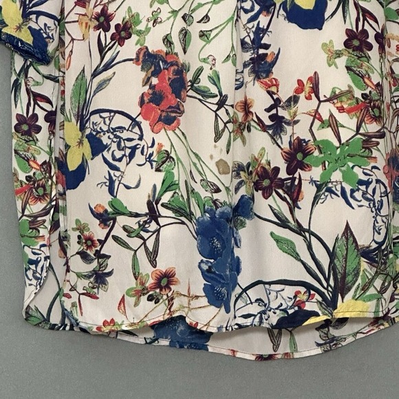 Fig and Flower Women Top Plus 2X Floral Tunic Patch Pockets Retro Classic Casual - Picture 5 of 16